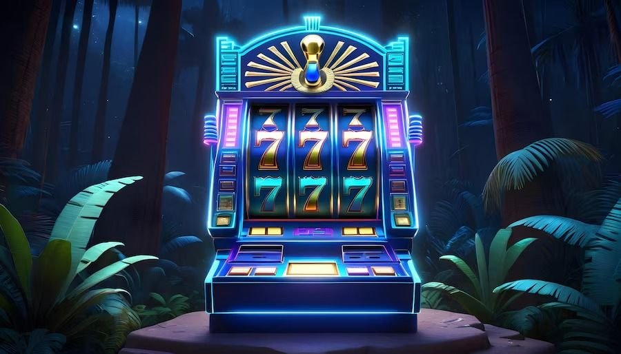 Layar permainan Fa Cai Shen Deluxe di jahe toto menampilkan lima gulungan dengan simbol dewa kemakmuran dan koin emas